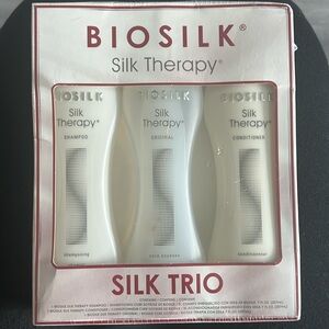BIO SILK *SILK THERAPY* SILK TRIO ~ NEW ~ SHAMPOO, CONDITIONER & SILK THERAPY